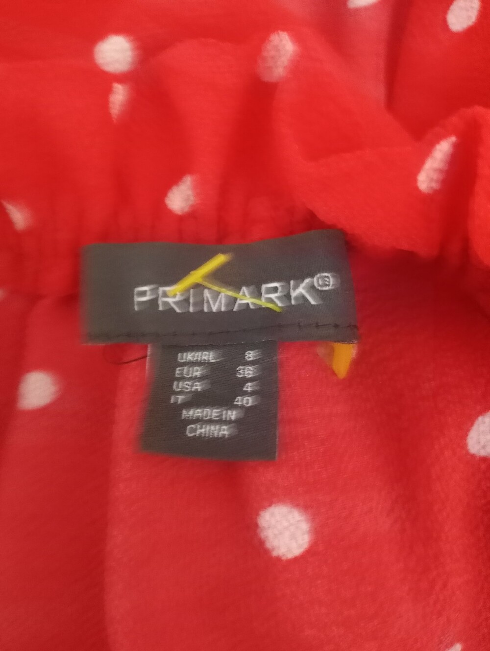 XS Primark Red Polka Dot Off-Shoulder Blouse - Picture 4 of 4